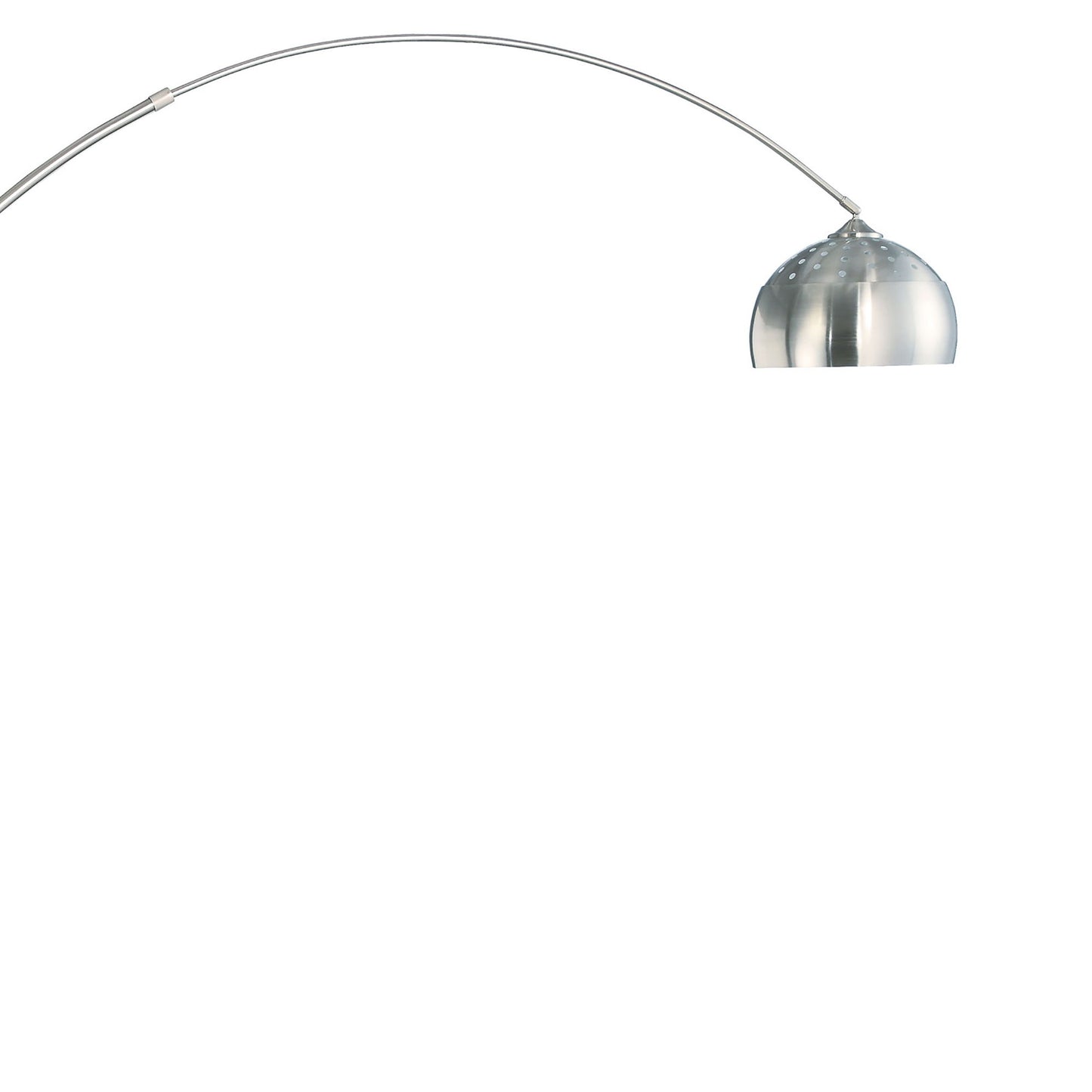 Krester - Dome Shade Arc Floor Lamp - Chrome