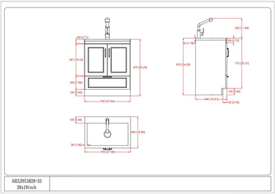 Cardinal - Laundry Cabinet With Faucet And Sink - White
