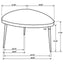 Xander - Triangular Table With Rounded Edges
