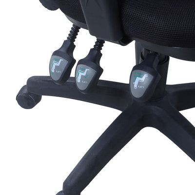 Swivel Office Chair Armrests Ergonomic Design, Adjustable Height And Tilt - Black