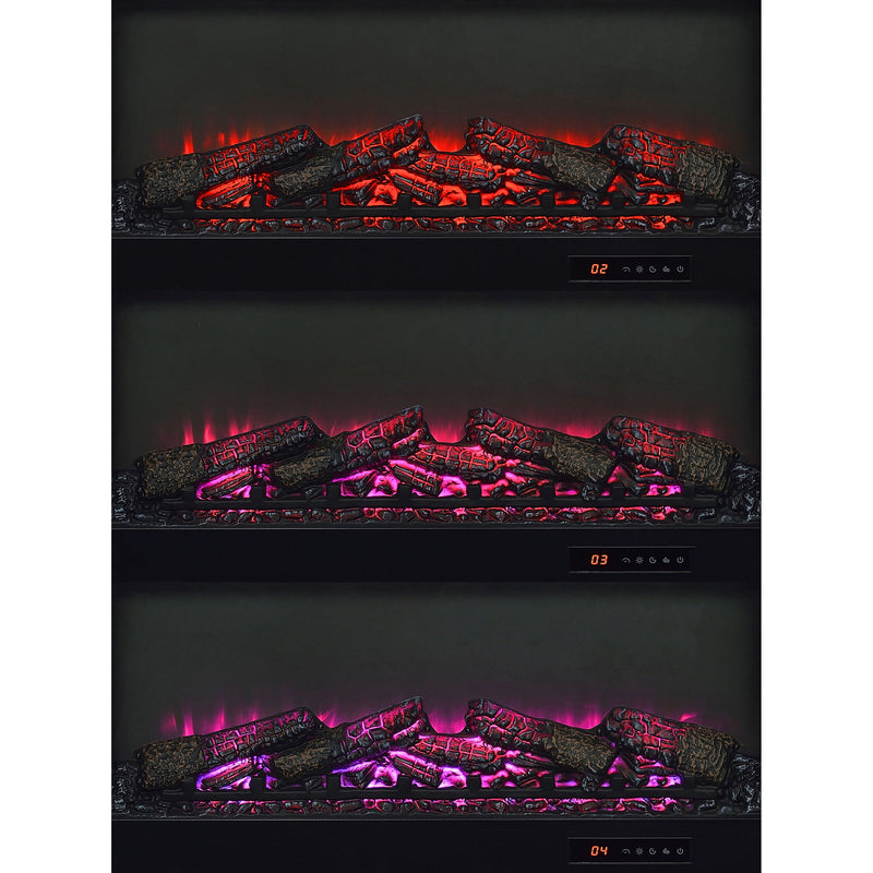Temby - Fireplace TV Stand With Flameless Ambience - Pine Wood