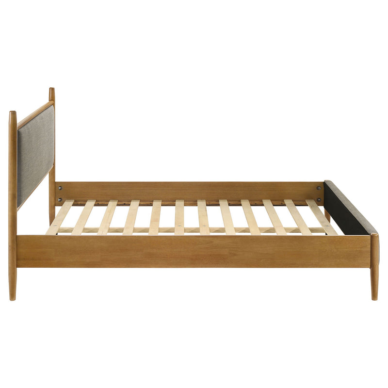 Panel Platform Bed With Upholstered Headboard And Footboard