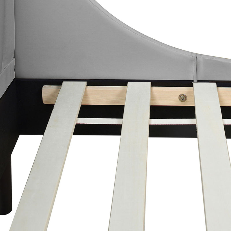 Aspen - Juego de cama de plataforma moderno con cabecero capitoné vertical