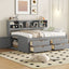 Daybed With 2 Bedside Cabinets, Upper Shelves And 4 Drawers