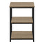 3 Tier Accent Table, Side Marble Look Contemporary & Modern