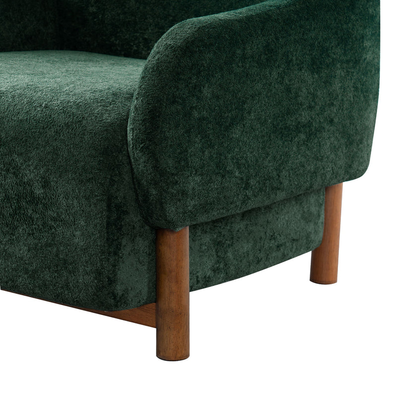 Modern Accent Chair With Recessed Arms And Tight Back