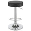 Adjustable Hydraulic Bar Stool With Base And Padded Seat - Black / Silver