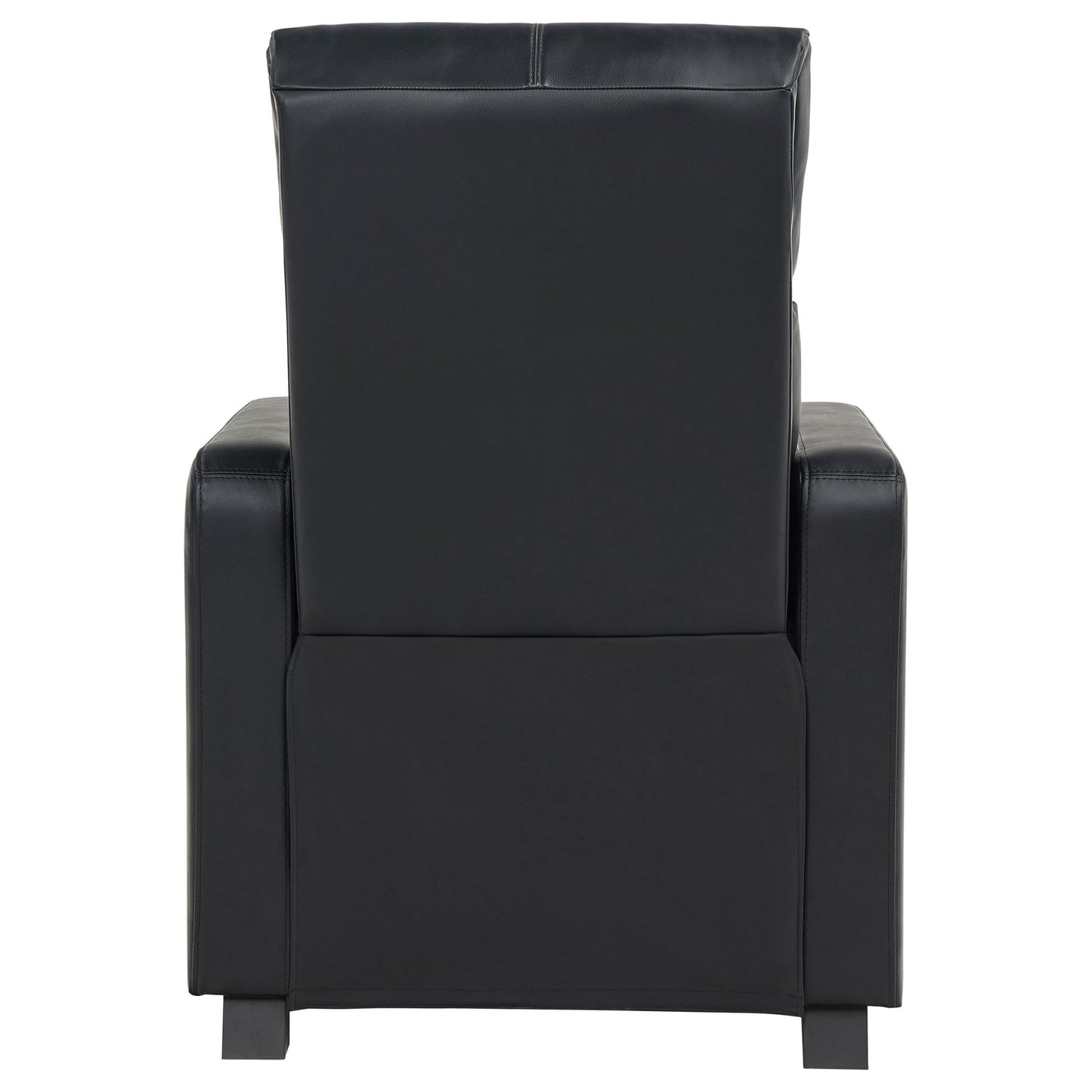 Warren - 5 Seater Home Theater With 4 Wedge Consoles Recliners And Storage Consoles - Black