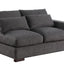 Tatman - Linen Blend Sectional With 2 Ottomans - Dark Gray
