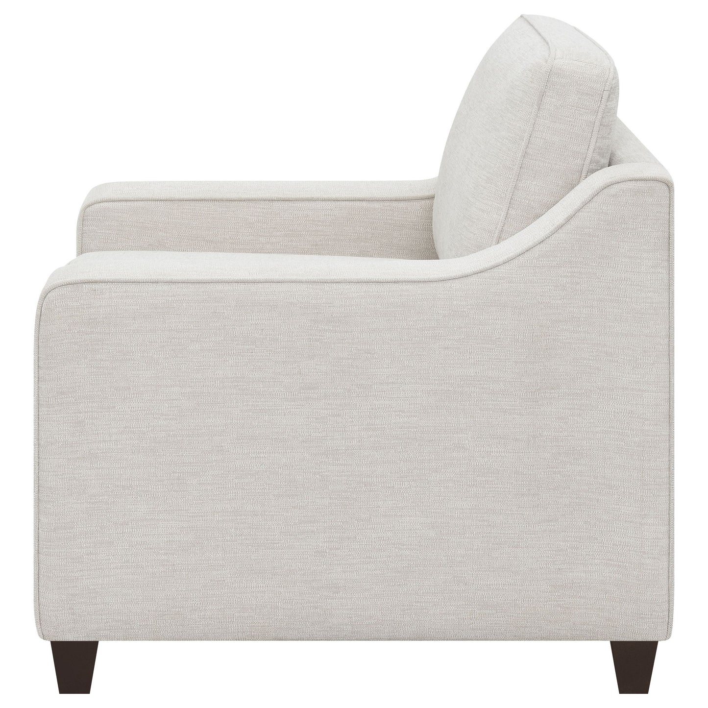 Mahaffey - Upholstered Sloped Track Arm Chair - Beige