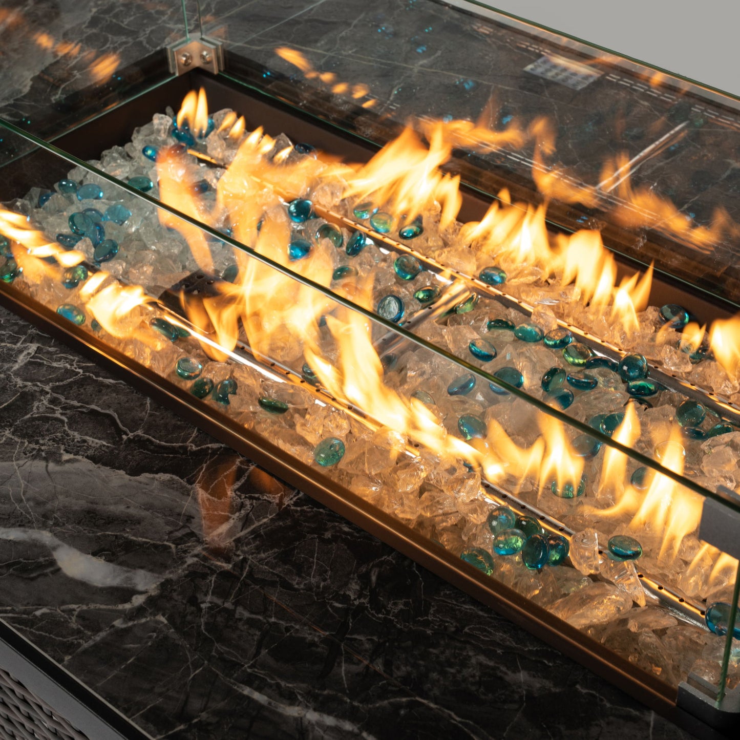 Outdoor Fire Pit Table, Propane Fire Table With - Espresso