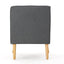 Modern Arm Chair With Tufted Back And Wooden Legs