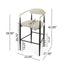 Upholstered Bar Stools With Backs For Kitchen Island (Set of 2)