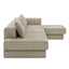 L-Shaped Modular Sofa With Double Layer Cushion