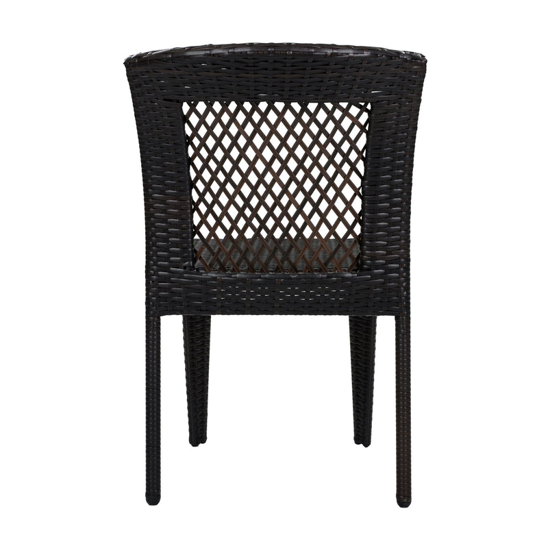 5 Piece Patio Dining Set With Chairs, Outdoor Furniture - Brown Multi / Light Teak