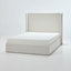 Caron - Upholstered Wingback Bed With High Headboard