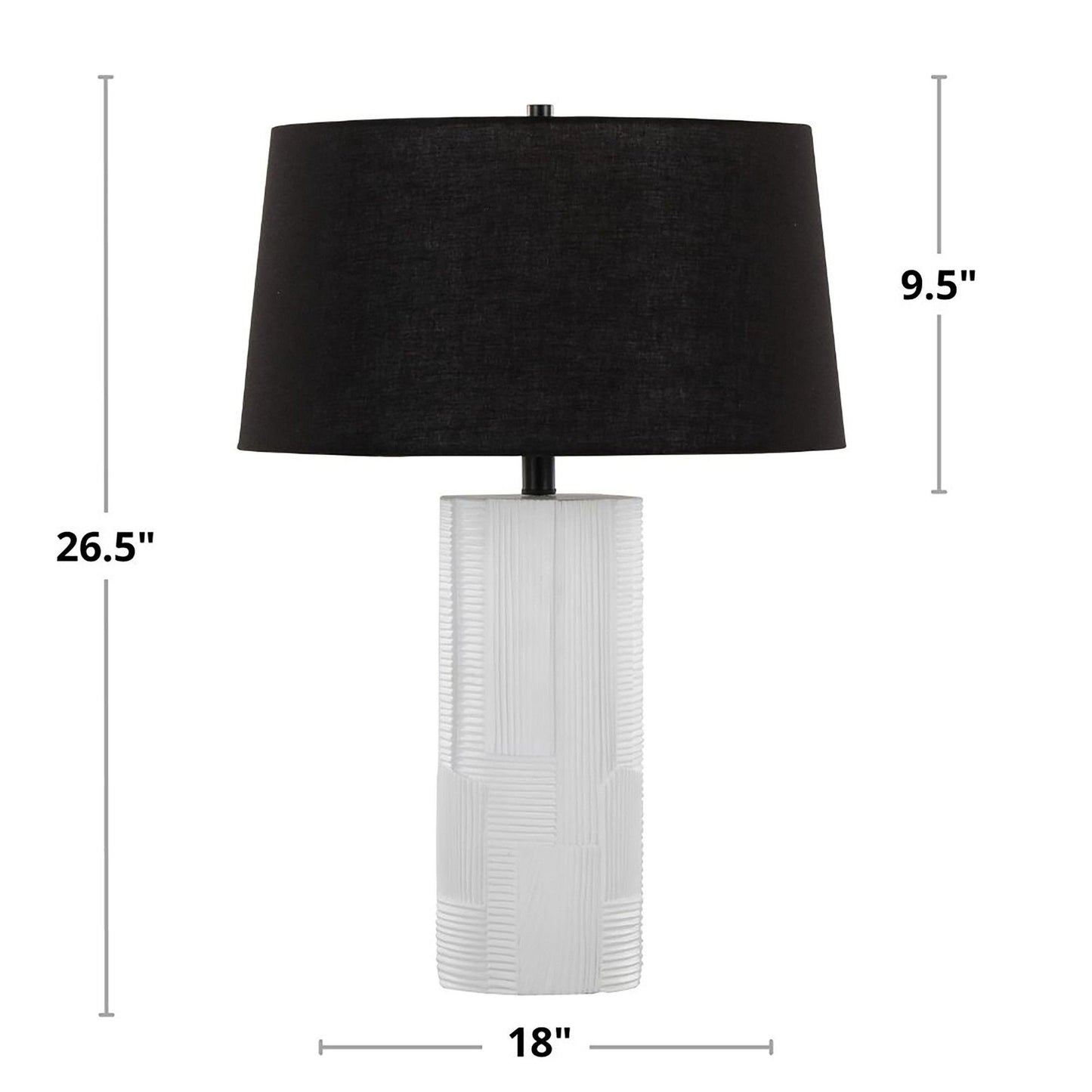 Petra - Contemporary Table Lamp (Set of 2) - Cream / Black