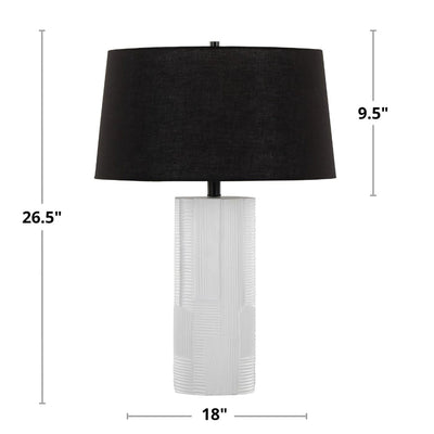 Petra - Contemporary Table Lamp (Set of 2) - Cream / Black