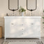 Bathroom Vanity With Double Sinks, 3 Drawers & 4 Doors - White