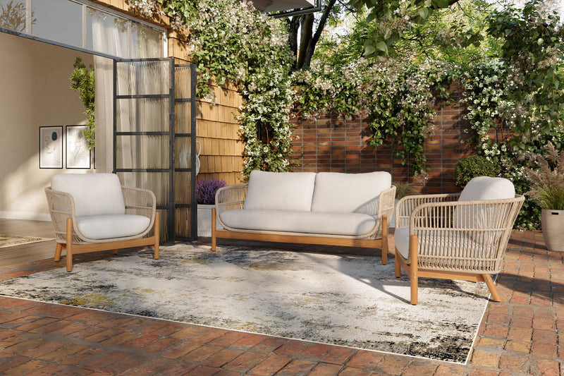 Solstice - 3 Piece Set Loveseat & 2 Chairs - Beige