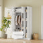 Modern 3 Door Mirror Wardrobe With 2 Drawers And Top Cabinet