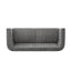 Modern 3 Seater Sofa, Upholstered Couch With Curved Armrests