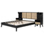 Bed Frame With 2 Nightstands Elegant Design With Lamps