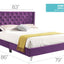 Upholstered Nailhead Trim Chic Bed