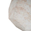 Outdoor / Indoor Lightweight Concrete Side Table, Hexagonal Round Travertine Accent Table - Beige