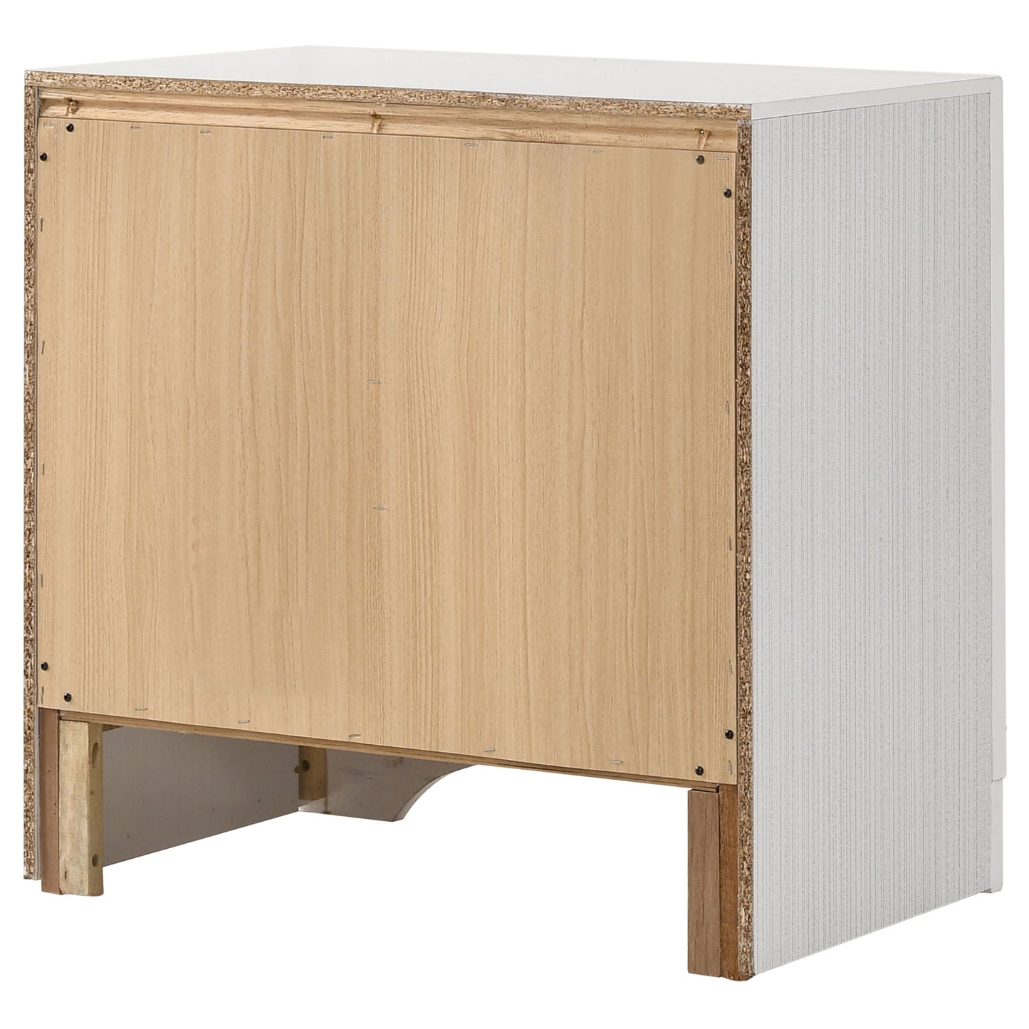 Transitional 2 Drawer Nightstand With Hidden Jewelry Tray