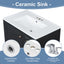 Freestanding Bathroom Vanity With Sink, Soft Close Door, 3 Drawers