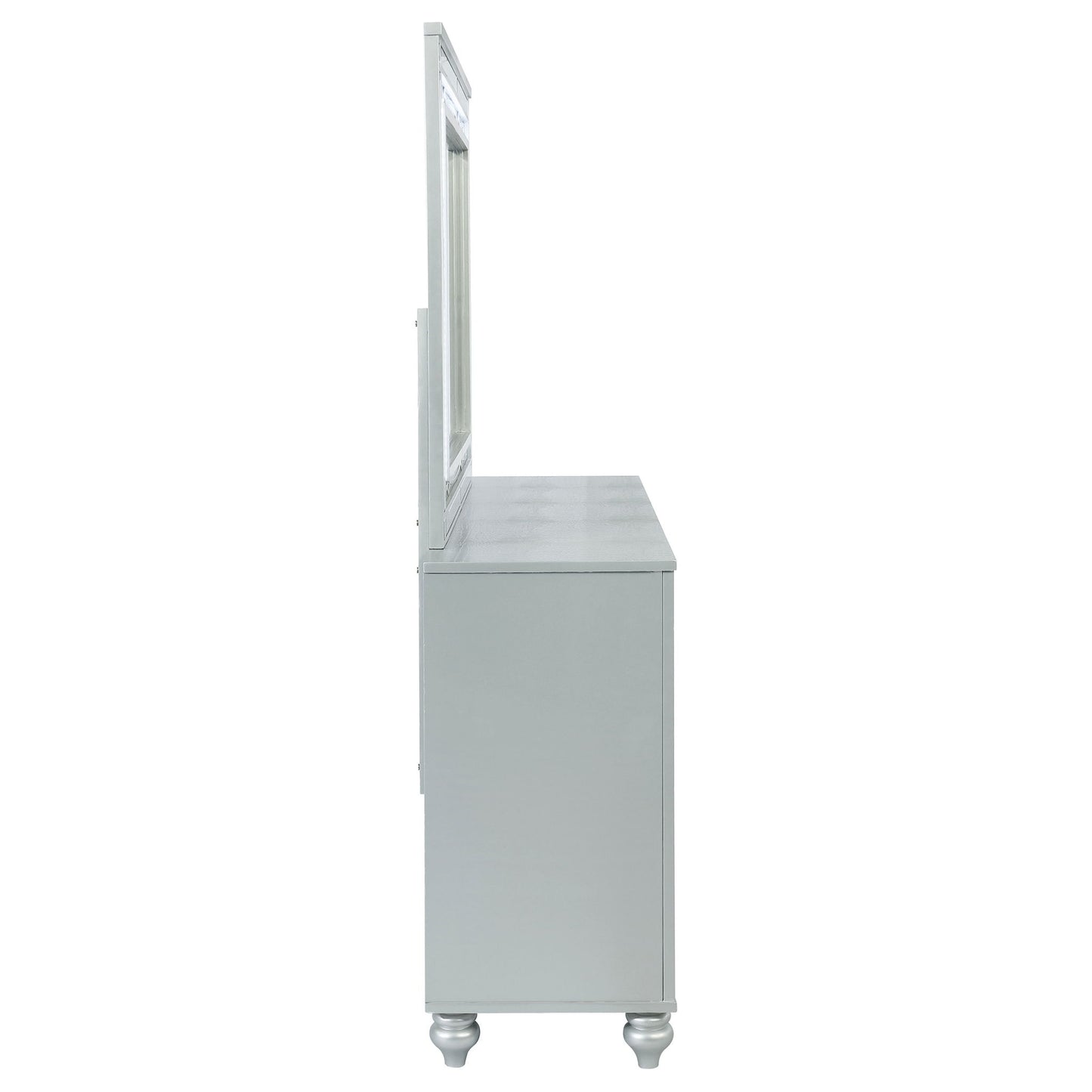 Arabesque - 6 Drawer Dresser With Mirror - Silver