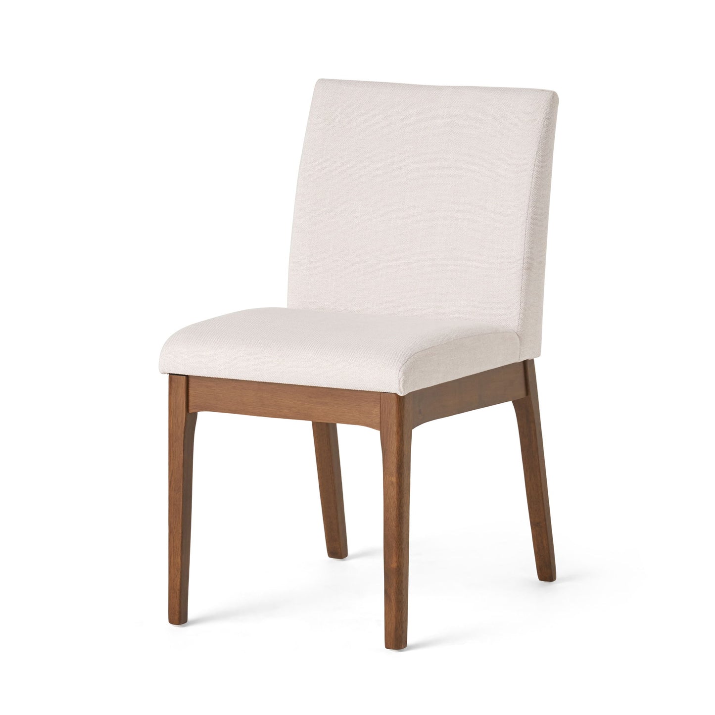 5 Piece Dining Set With Table And Upholstered Chairs - Light Beige / Walnut
