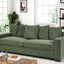 Luxe Sofa With 5 Matching Toss Pillows, Sleek Design, Spacious And Comfortable 3 Seater Couch