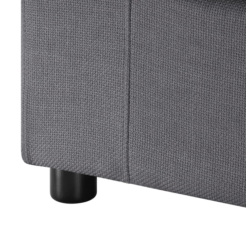 Cassandra - Corner Wedge Chair - Charcoal Gray