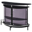 Strick & Bolton - Freestanding Glass Top Home Bar Wine Cabinet With Panels - Black