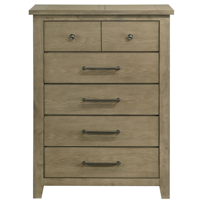 Pelton - 5 Drawer Chest - Oak