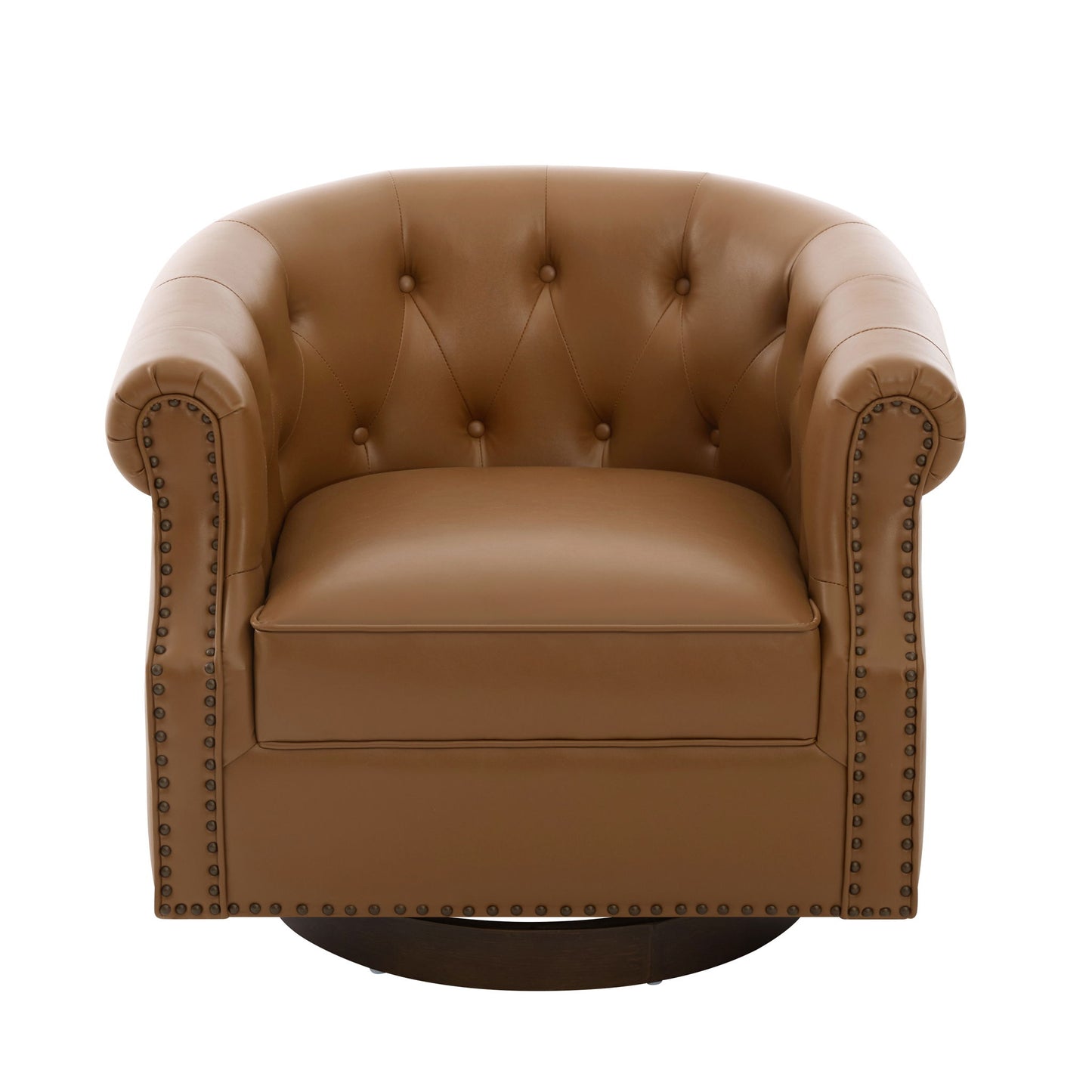 360° Swivel Accent Chair With Curved Back