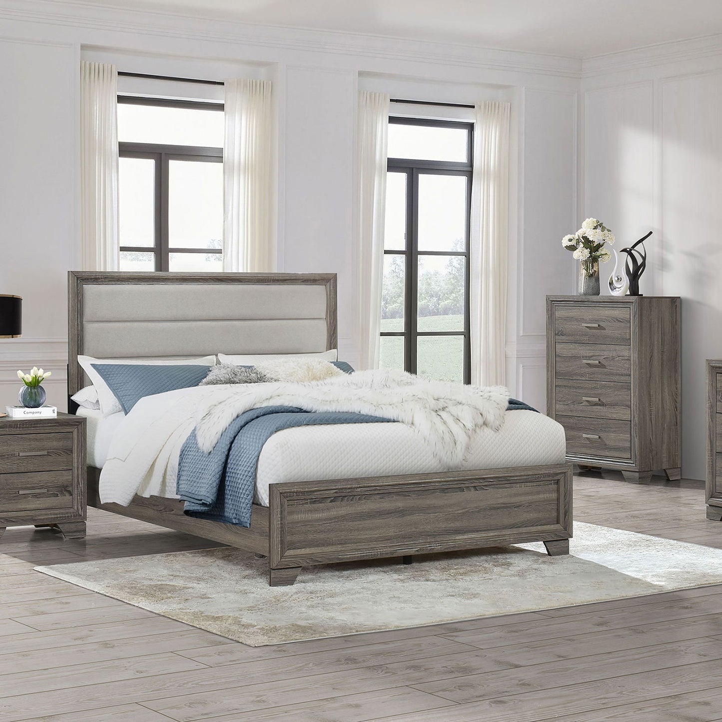 Funston - 6 Drawer Dresser Cabinet - Brown Oak