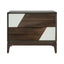 Japandi 2 Drawer Nightstand With Geometric Design