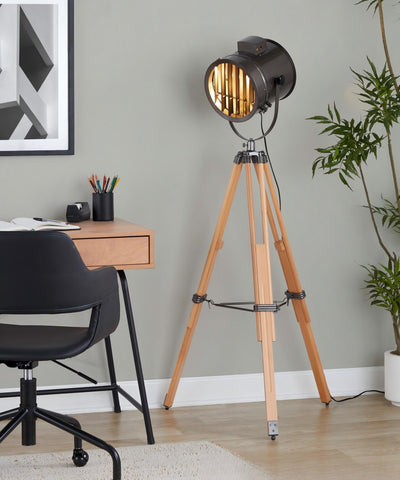 Ahoy - Industrial Floor Lamp - Natural / Antique