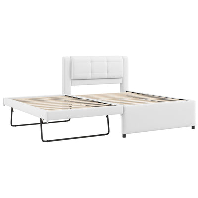 Upholstered Platform Bed With Multifunctional Trundle