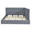 Full Size Upholstered Classic Daybed / Sofa Bed Frame, Elegant Design - Gray