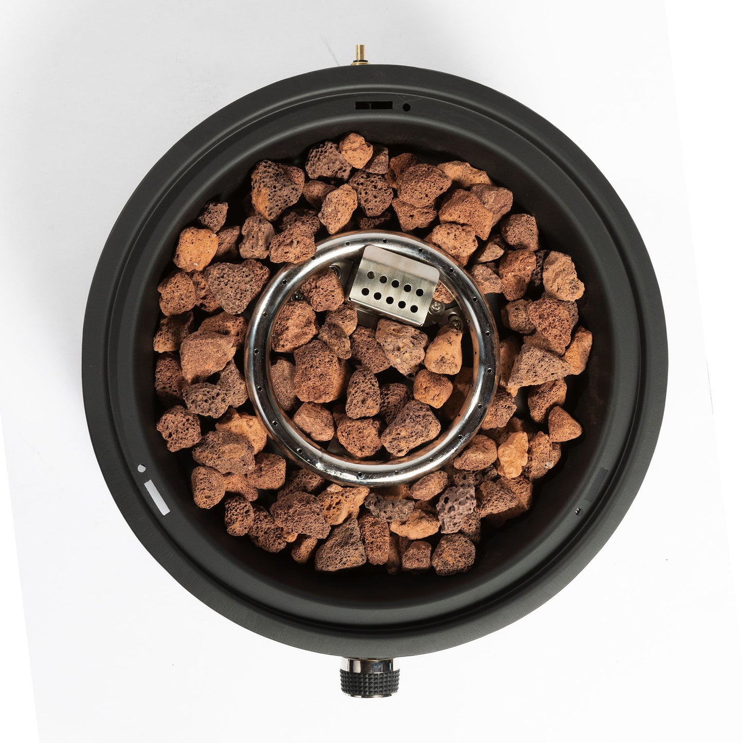 Propane Tabletop Gas Fire Pit, 40000 Btu Round For Outdoor - Black