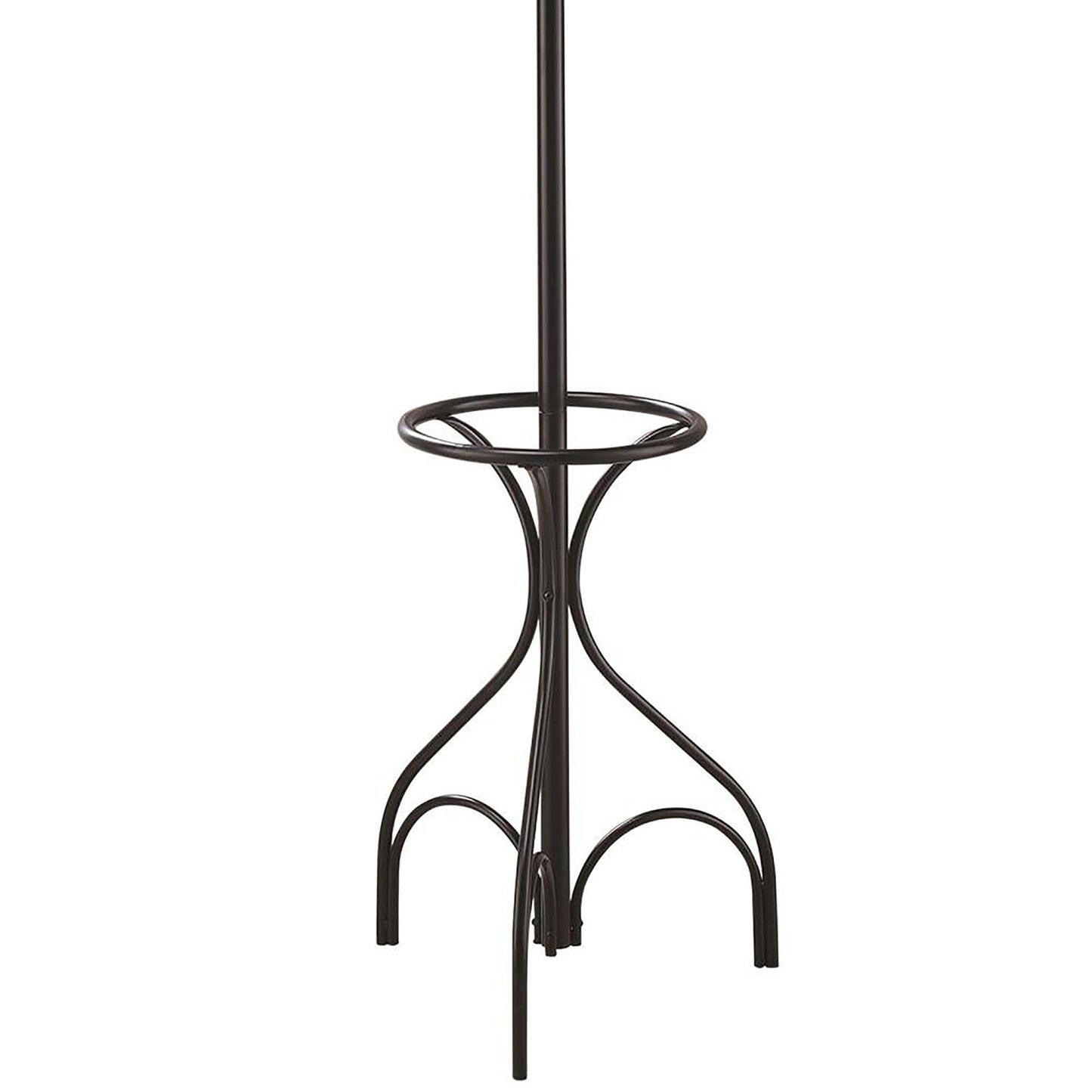 12 Hook Coat Rack With Umbrella Holder - Black