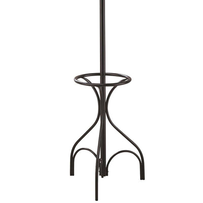 12 Hook Coat Rack With Umbrella Holder - Black