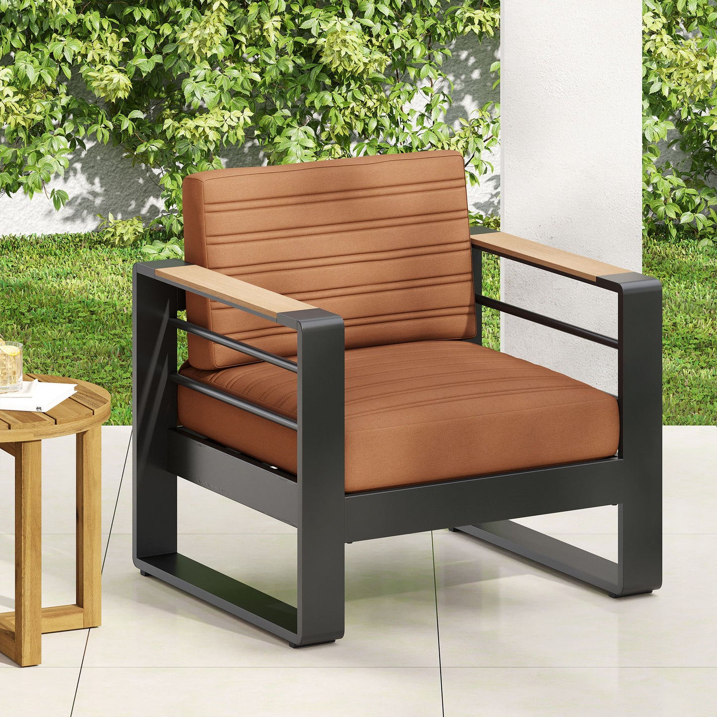 Giovanna - Club Chair Set With Aluminum Frame