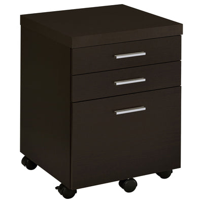 3 Drawer File Cabinetб Compact Office Storage For Home - Brown