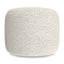 Chantal - Round Pouf - White
