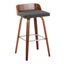 Maya - Mid Century Modern Fixed Height Barstool With Swivel With Square Footrest (Set of 2)